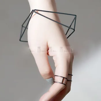 Izvirno, Kratko Črno Geometrijske Bangle Za Ženske 2019 Nov Minimalističen Kvadratnih Zapestnica Femme 2019 Bijoux Preprost Nakit Zapestnica