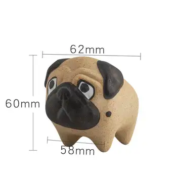 Majhne, Luštna, Keramični Pug Dog Figur Ročno Poslikane Tabela Okraski Malo Živalskih Kipov Ustvarjalne Lepo Darila Za Pes Ljubimec Otrok