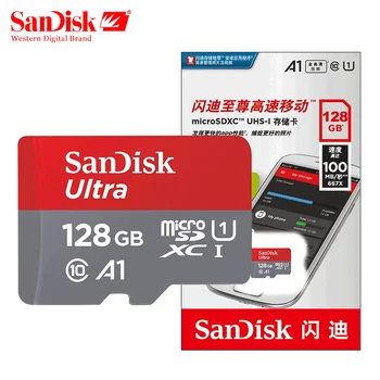Sandisk A1tb Memory Card 16GB 32gb 64GB 128GB 200GB 256GB 400GB Micro sd kartico Class10 UHS-1 flash Pomnilniško kartico Microsd TF/SD Kartica