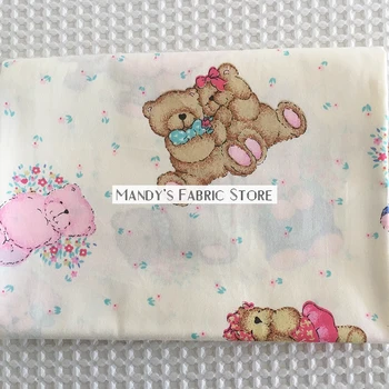 Mali medved prtom Krpo bombažne tkanine album mozaik diy obleko posteljnina dekoracijo kavč šivanje debelo brisačo