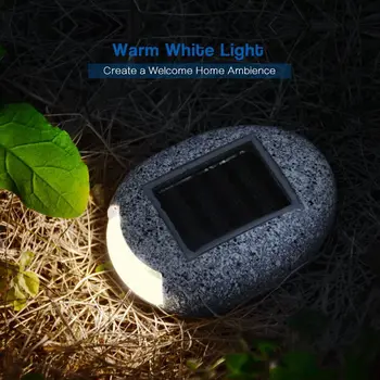 Na prostem LED Sončne Energije Poti/Stopnicah Svetlobe Ponaredek Kamen luči Za Vrt Dekoracijo IP44 Nepremočljiva