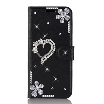 Luksuzni Bleščice Bling Diamond Flip Usnjena Denarnica Funda Vrečko Kritje za IPhone 11 12 Pro Max 8 7 6Plus Xr XsMax za Samsung S10 S20