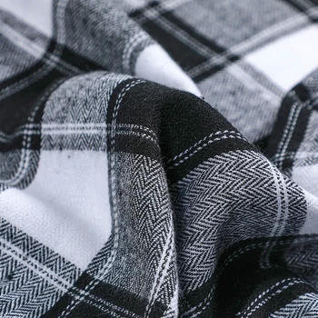 Kariran majica Fine tkanine bombaž jesen/zima risanka cvetlični tweed flanela motnega, mehko krpo, ki je preje-barvane oblačilo tkanina ročno izdelan