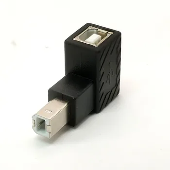 USB 2.0 Tip B, Tiskanje Tok za 90 Stopinj Navzgor, Navzdol, Levo, Desno Kota Plug Extender Jack Moški-Ženska Pretvornik za Tiskalnik, Skener 95050