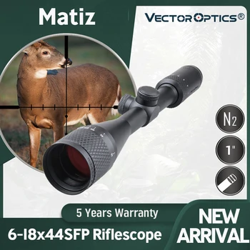 Vector Optics Matiz 6-18x44 Lovska Puška Področje 1 cm 25.4 mm Optični Riflescope AOE BDC Reticle .22LR .177HMR Ustreza Varmint Hunt