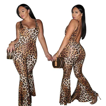 Posebno Za Novo Poletje 2019 Sexy Fashion Hlače Proizvajalec Leopard Tiskanja Ženske, Igralne Obleke In Jumpsuites Afriške B060