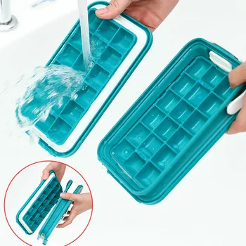 2v1 Prenosni Silikonske Ice Žogo za Kavo Pladenj Zložljive grelnik vode Škatla za Shranjevanje Kuhinji Zamrznjene Pijač Ice Cube Vrečko Plesni Prostem orodje