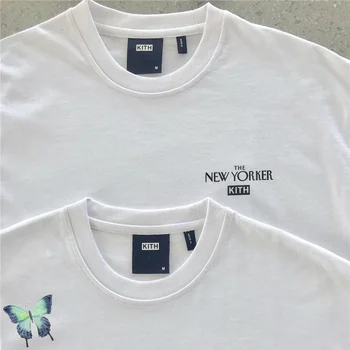 Prevelik Kith Majica New Yorker Kith T-shirt Črna Leader Moški Ženske Moški Oblačila 96416