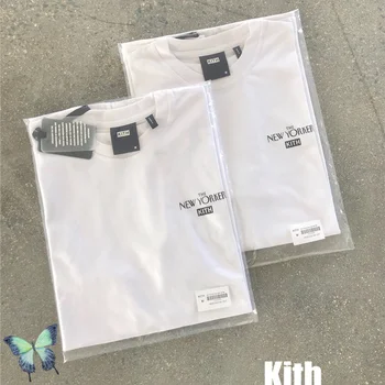 Prevelik Kith Majica New Yorker Kith T-shirt Črna Leader Moški Ženske Moški Oblačila