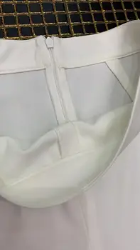 2019 NOVE Ženske bele dva Kosa v vratu dolg rokav elegantno Bodycon Slaven večer Stranka Povoj jumpsuits