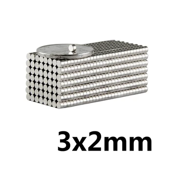 100~300pcs 3x2mm Iskanje Manjše Premer Magnet Večino Majhni Magneti 3x2 mm N35 Neodymium Disk Magneti 3*2 mm močno magnetno
