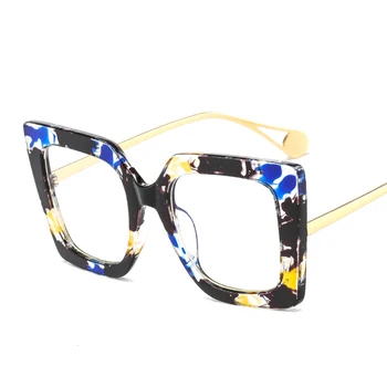 Trend Cvet Kvadratnih Očala Okvirji Za Ženske 2021 Trendi Razkošno Design Jasno Objektiv Oversize Očala Modnih Stilov