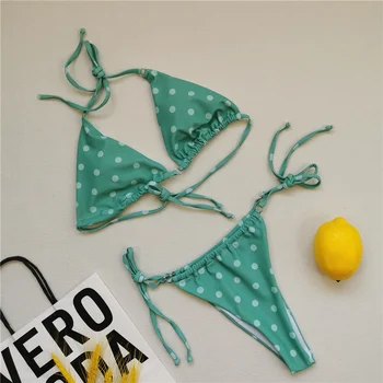 Seksi Bikini Ženske 2021 Kopalke Povodcem Push Up Kopalke Ženske Brazilski kopalke Poletje Plaža Obrabe, Plavanje Obleko Biquini XL