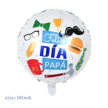 10pcs/veliko španski Očeta dni Balone Helija, 18 inch Feliz Super Papa Dia Folijo Globos za Očeta, Rojstni dan Odlikovanja 98002