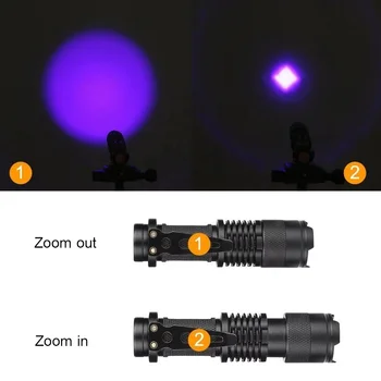 LED Svetilka Black Ultra Violet UV Svetilkami Blacklight Nizko Porabo Energije Svetlobe za Preverjanje Zdrobljen Stekleni izdelki Kreditne Kartice 98080