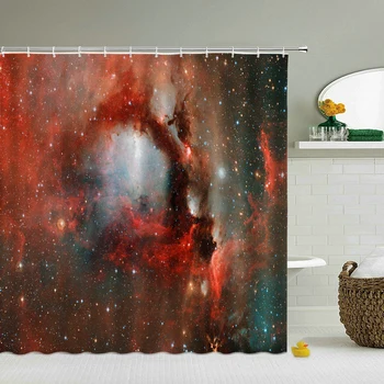 Galaxy Nočno Zvezdnato Nebo Tuš Zavesa 240x180cm Velikosti 3D Tiskanja Tkanine, Zavese za Tuš Kopalnica Dekoracijo Zaves