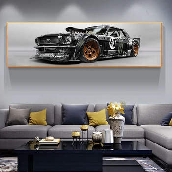 Klasična Ford Mustang Rtr Avto Plakati Športni Avto Platna Slike Avto Slike Wall Art za Dnevni Sobi Doma Dekor (Brez Okvirja)