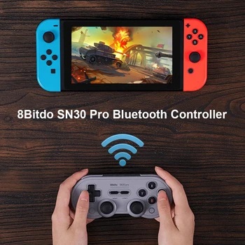 8bitdo SN30 Pro Krmilnik za Igre 6-Osni Vibracije Bluetooth-združljiv Brezžični Gamepad Brezžični GAMEstick Ročaj Nadzor