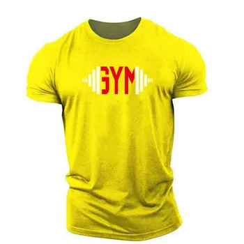 Moške priložnostne športnih T-shirt mišice lahki majica kratek oplaščeni T-shirt dihanje 3D tiskanje poletje nov slog 2021 plus lejt ba
