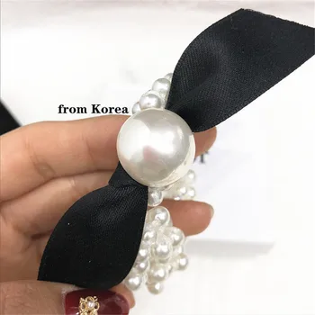 Ženske Scrunchies Lase Vezi Elastične Gume Pasovih Odraslih Pearl Lok Vozel Nosijo Živali, Moda Dekle Korejski Pribor Lady Debelo