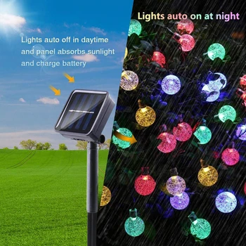 LED Sončne Niz Luči na Prostem Nepremočljiva Vila Lučka Baterije Multi Color Niz Luči Vzdušje Razsvetljava za Božični Zabavi