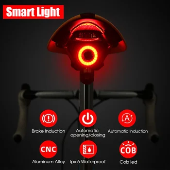 MOVIGOR Polnilna Izposoja Zadnje Luči Smart Auto Zavora za Zaznavanje Svetlobe IPX6 vodoodporna LED Luč MTB Cestno Kolo Opozorilo Lučka