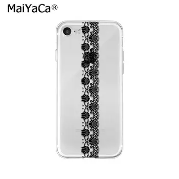 MaiYaCa Seksi Čipke Cvet TPU Mehki Silikonski Primeru Telefon za Apple iPhone 8 7 6 6S Plus X XS MAX 5 5S SE XR Mobilne Pokrov