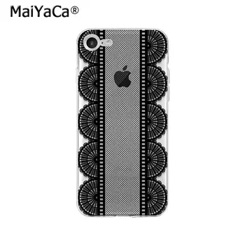 MaiYaCa Seksi Čipke Cvet TPU Mehki Silikonski Primeru Telefon za Apple iPhone 8 7 6 6S Plus X XS MAX 5 5S SE XR Mobilne Pokrov